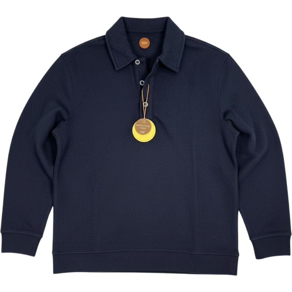Common People Navy Joe Long Sleeve Polo Shirt Mens Small NWT JMK/JM/2843
